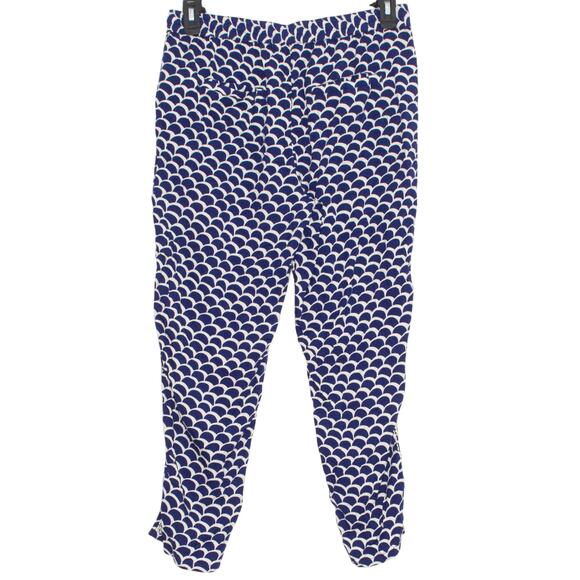 Anthropologie Pants Pull On Boho Coastal Resort Preppy Nautical Blue Size Medium - Picture 6 of 7